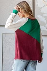 HOPELY Full Size Color Block Long Sleeve T-Shirt OutfitFlow